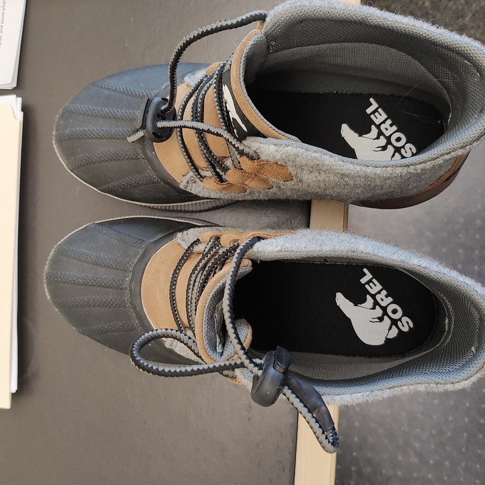 Sorel Gray and Tan Boots